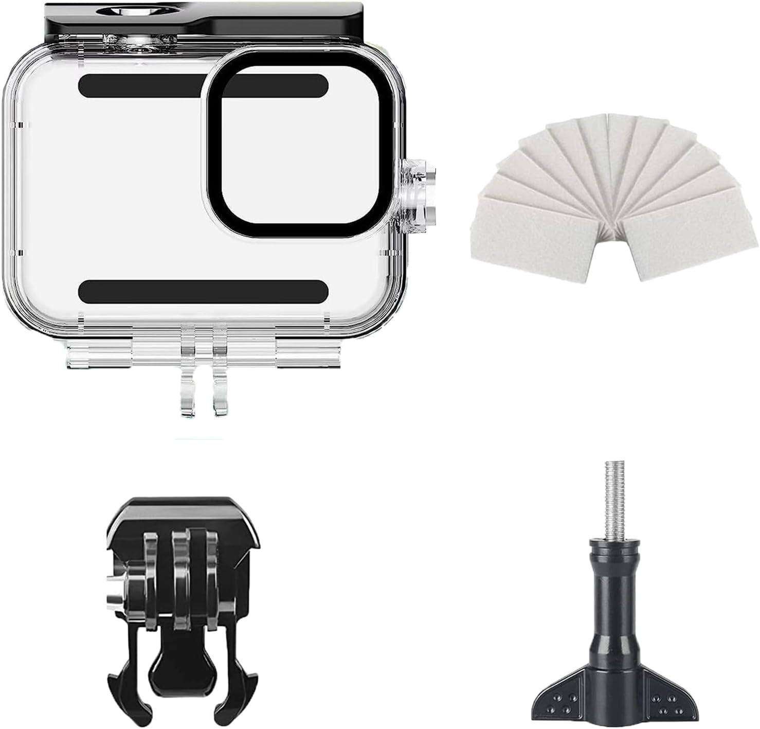 Underwater Waterproof Diving Housing for Go Pro Hero 13/12/11/10/9 Black,60M/196
