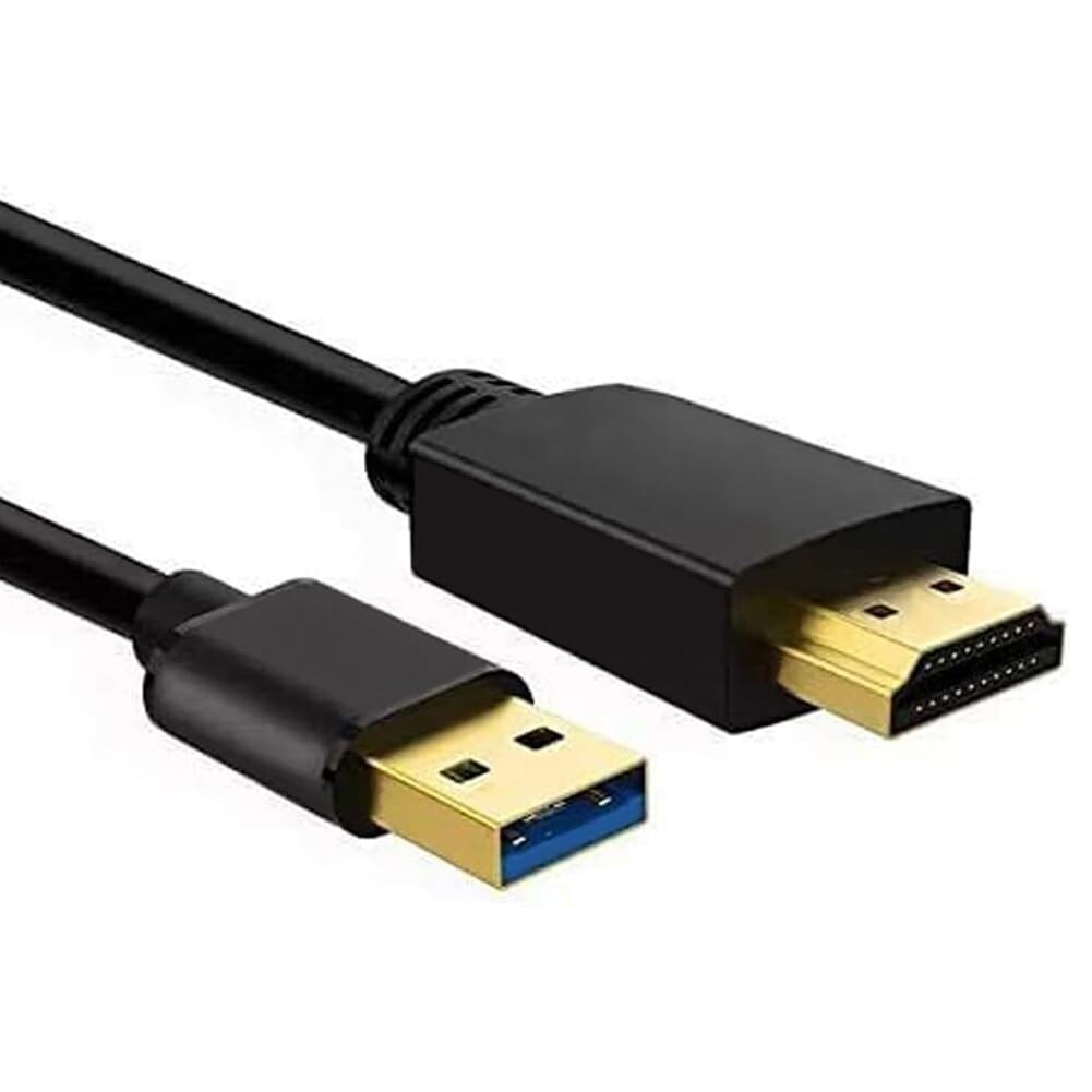 6.6FT USB to HDMI Cable, USB to HDMI Adapter for Monitor, USB 3.0 Male to HDMI
