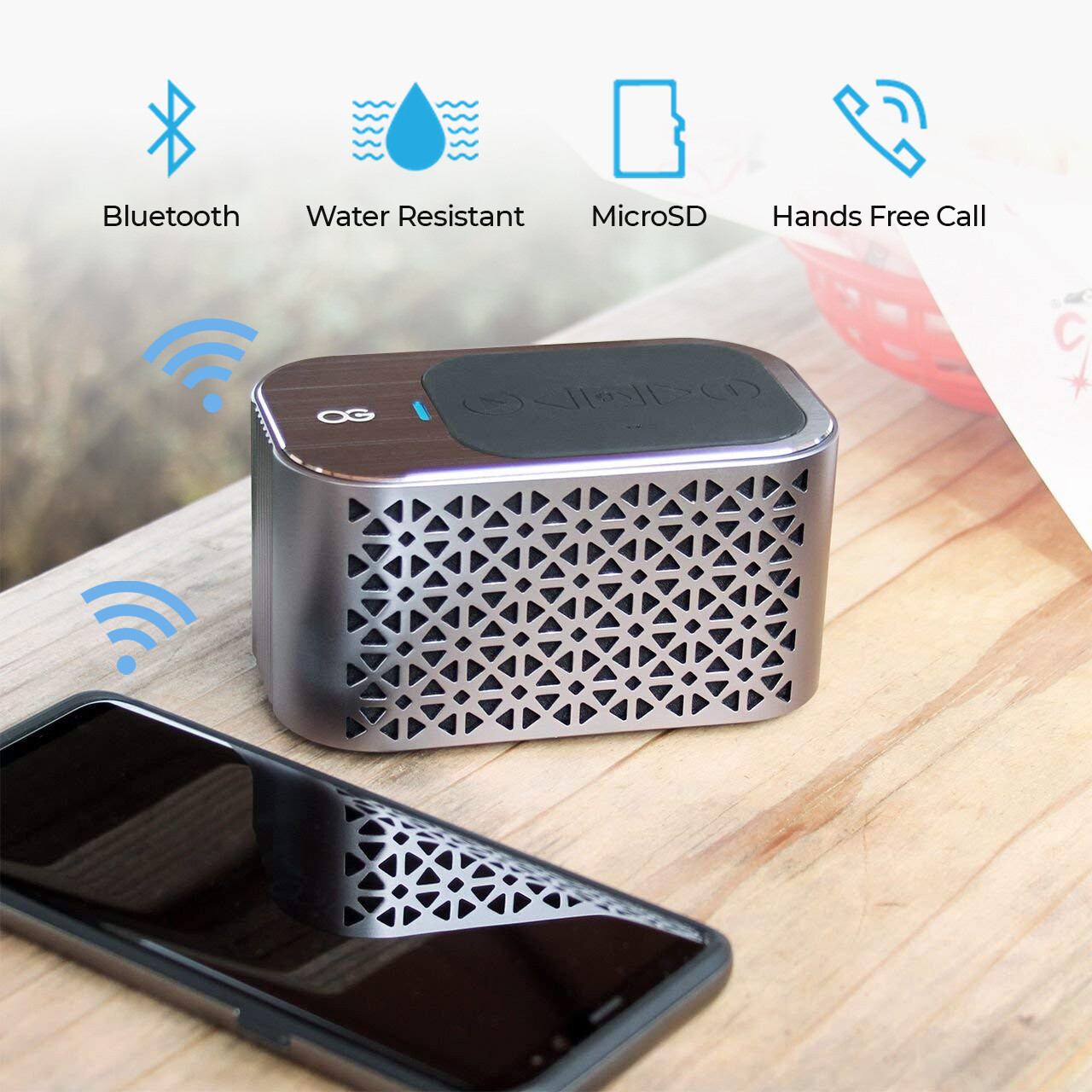 Premium Bluetooth Speaker Super-Base Hi-Fi Stereo Aluminum IPX5