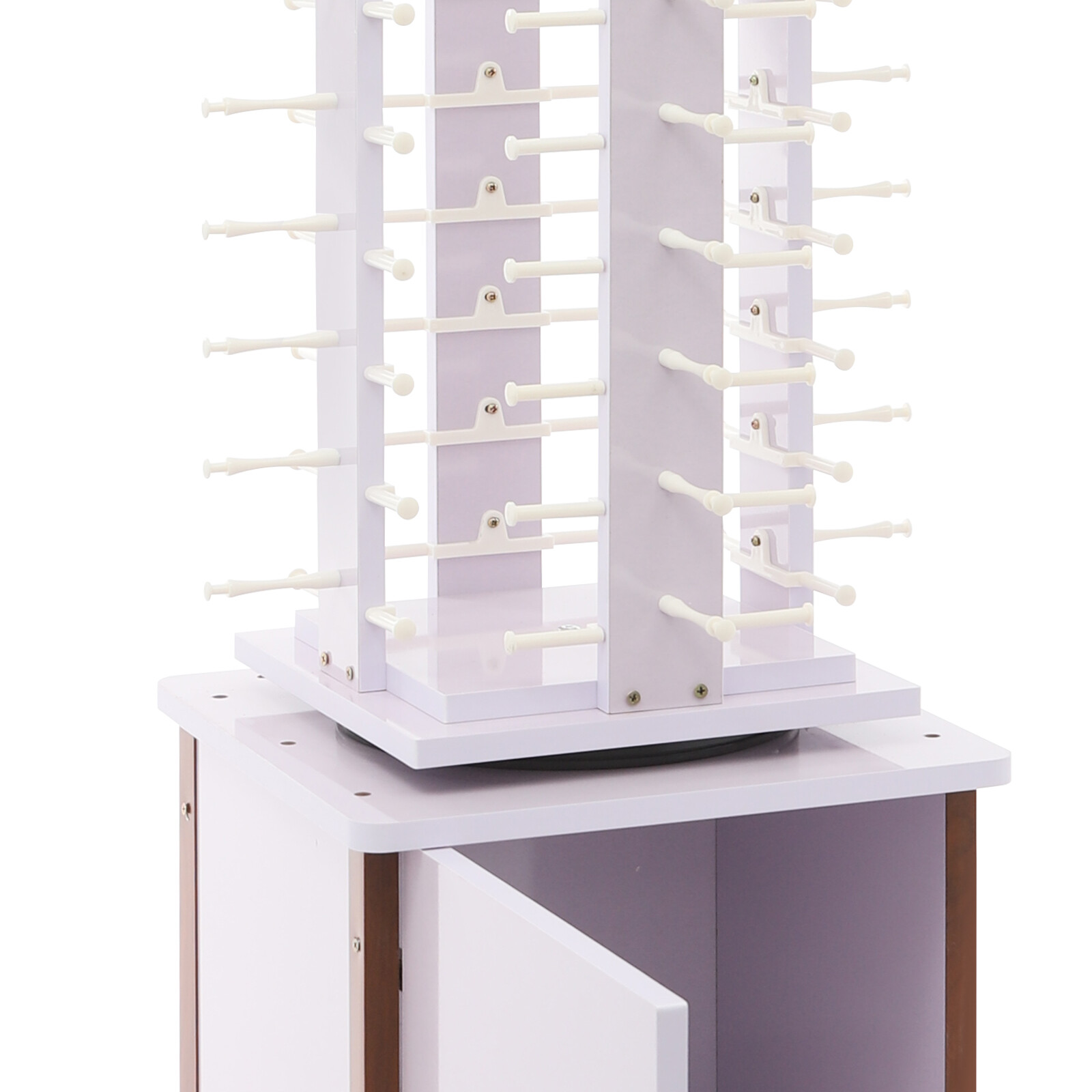 72-Pair Eyeglass Display Rack Floor-standing Rotating Glasses Storage Stand