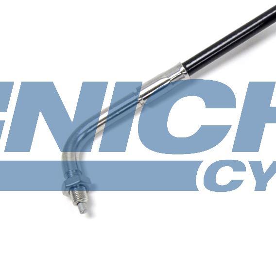 Mikuni VM30 VM32 VM34 Keihin Chrome Elbow Threaded 40" Throttle - Pull Cable