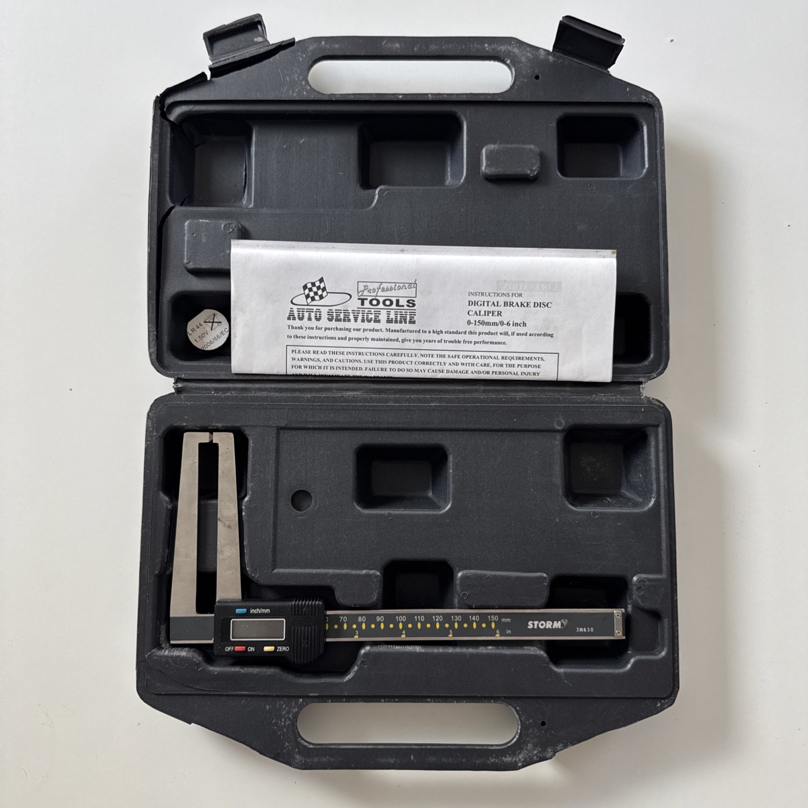 Central Tools STORM 0-6" Electronic Digital Brake Disc Caliper Rotor Gage 3M430