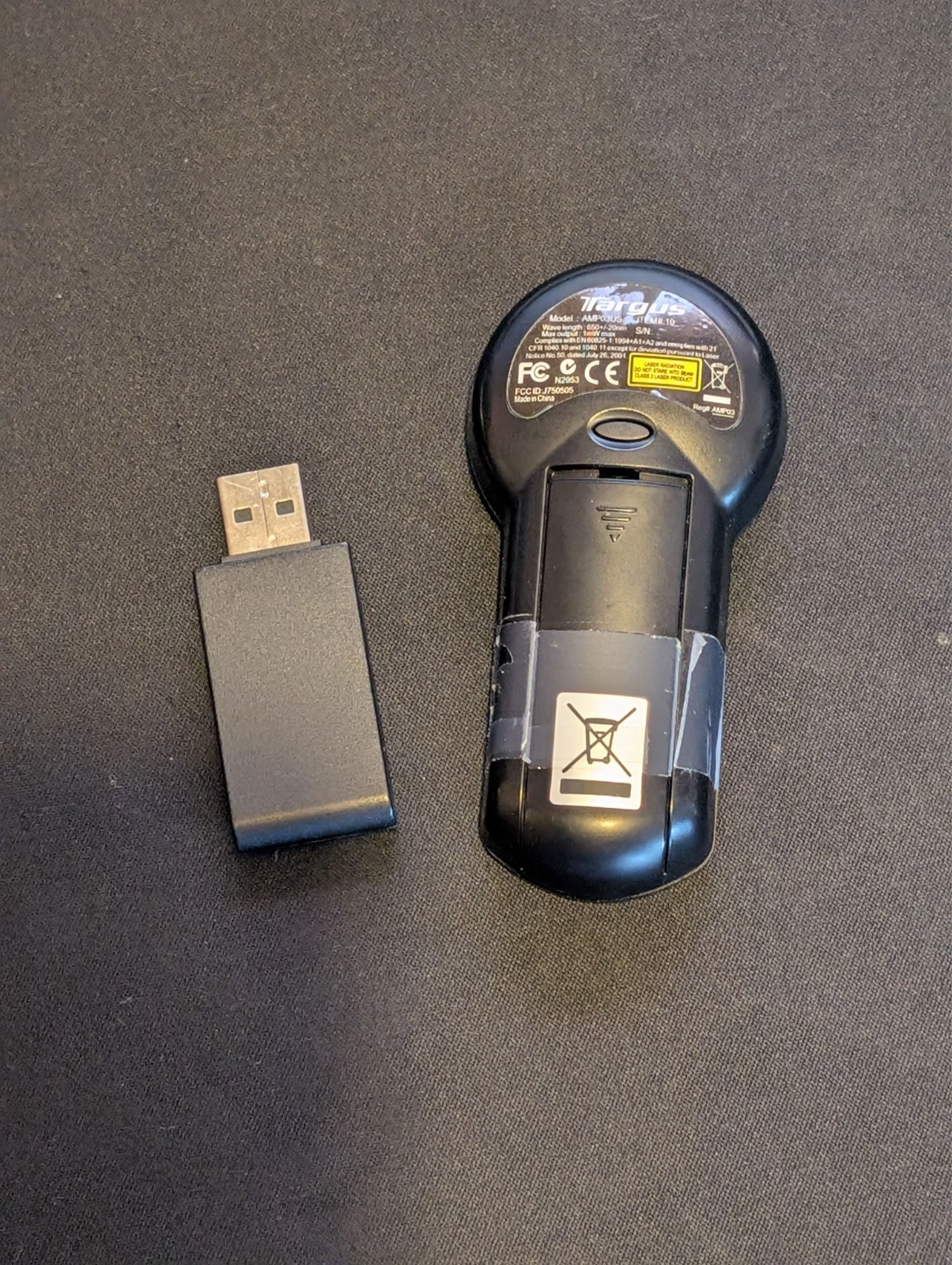Targus Black Wireless Multimedia Presenter Remote with Laser Pointer AMP03US
