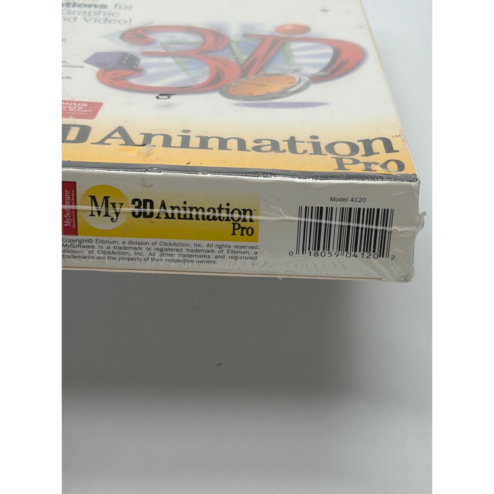 MySoftware My 3D Animation Pro Model 4120 Windows PC Software New Sealed Box