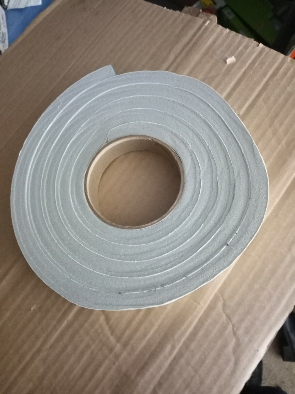Gray Foam Insulating/Buffering Tape with Adhesive 1" Wide X 3/4" Tall X 9' Long