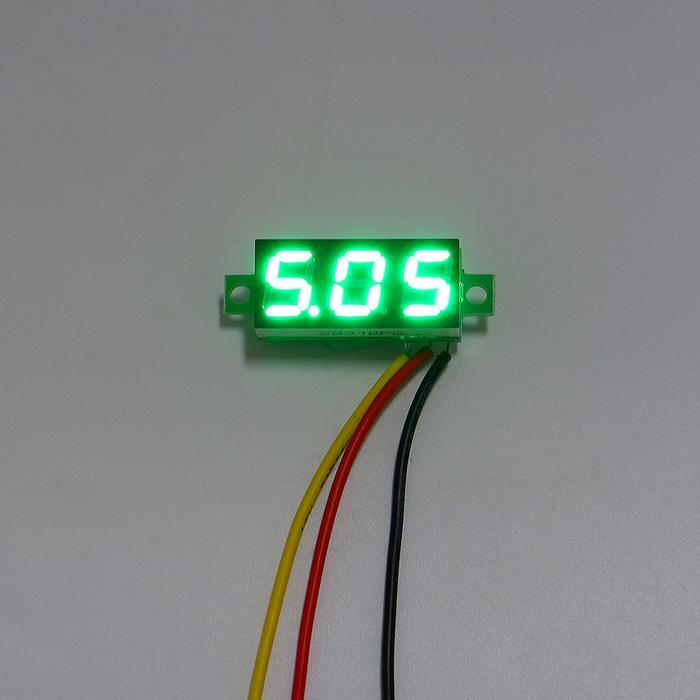 0.28 Inch 2.5-30V Digital Green Display DC Voltmeter Adjustable Voltage