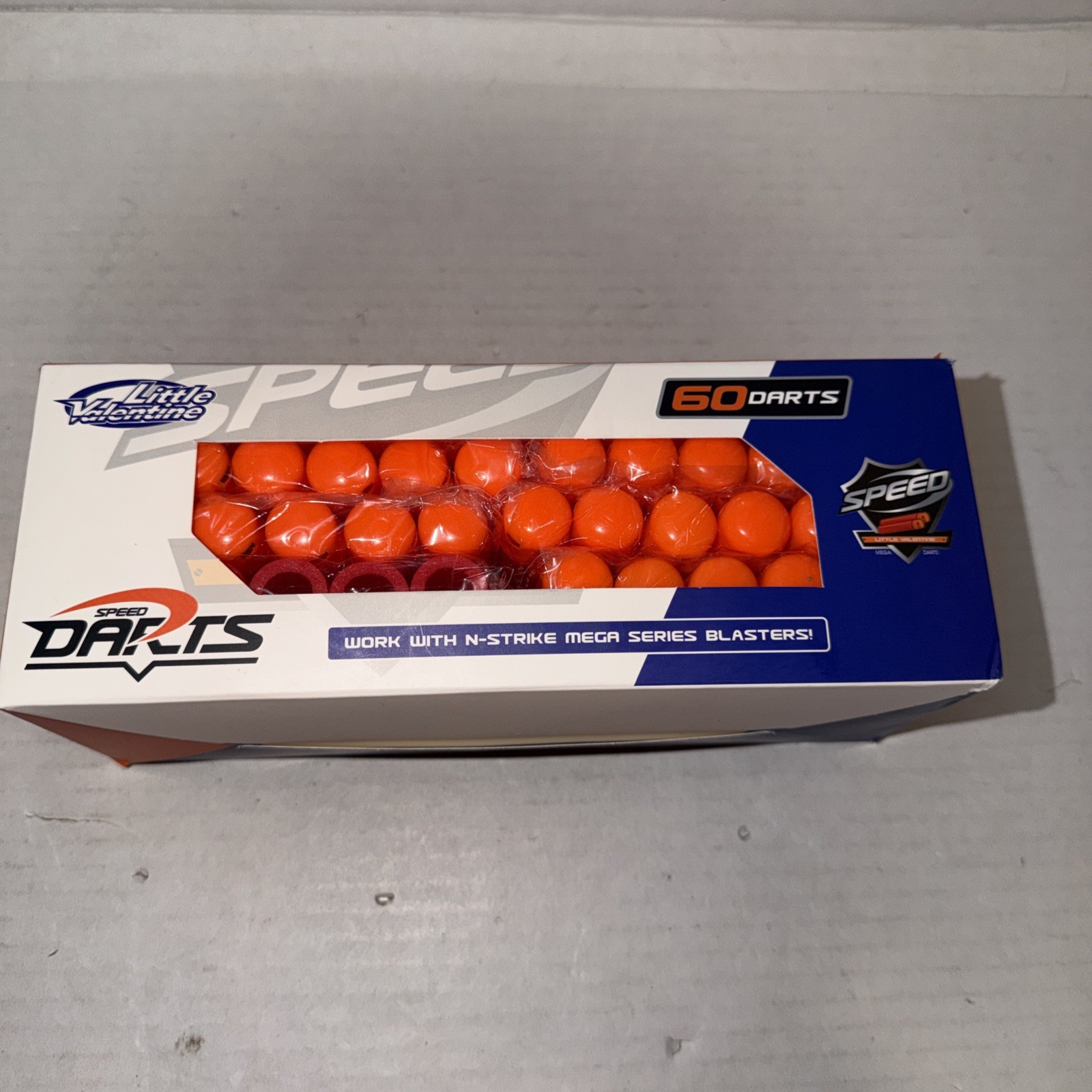Little Valentine Speed Darts 60 refill pack for N-Strike mega series blaster New