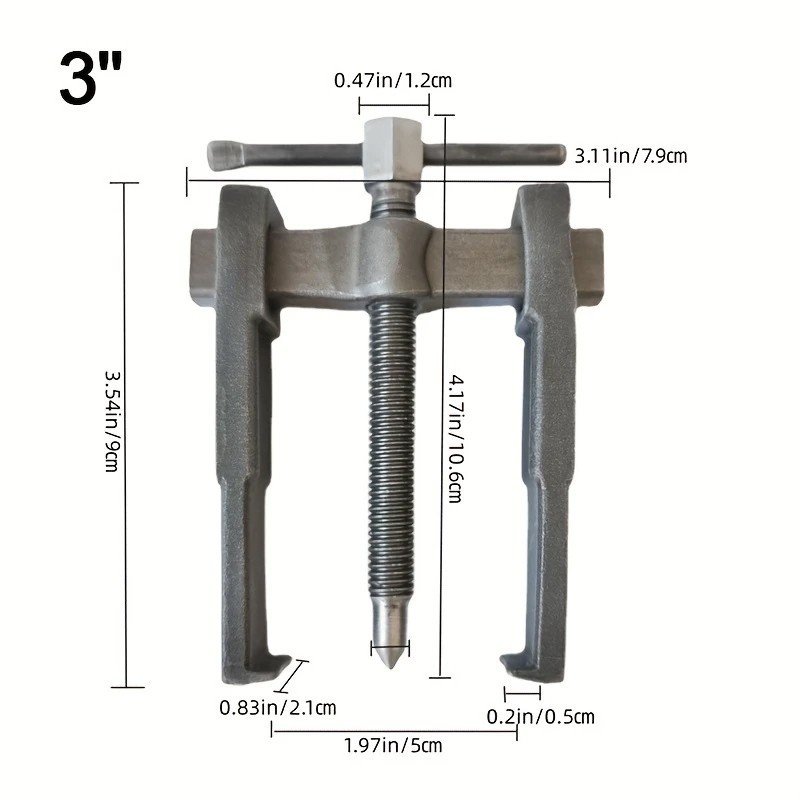 2 Jaws Gear Puller, Adjustable Bearing Puller Gears, Internal External 3 INCH