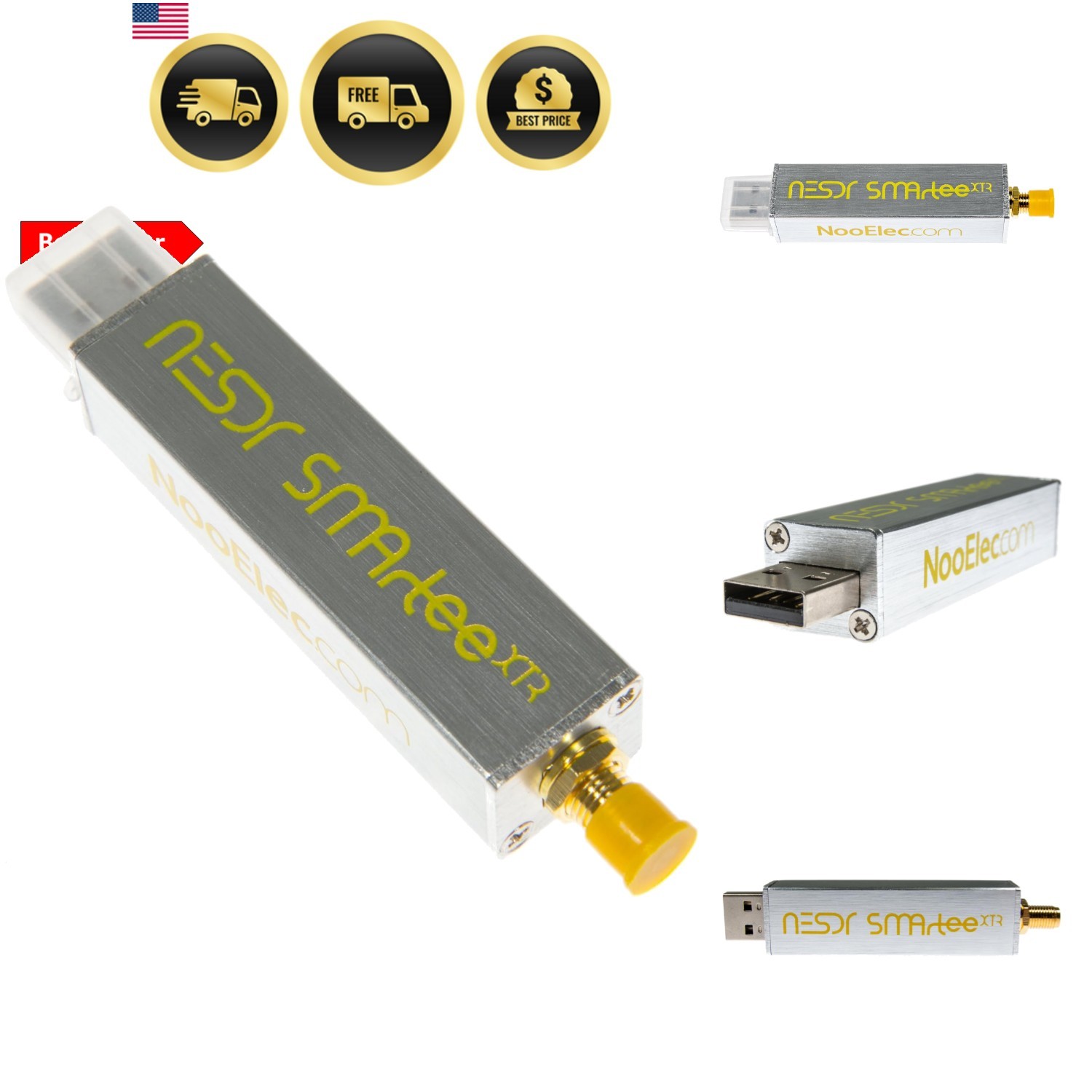 NESDR SMArTee XTR SDR -  RTL-SDR w/Extended Tuning Range, Aluminum Enclosure,...