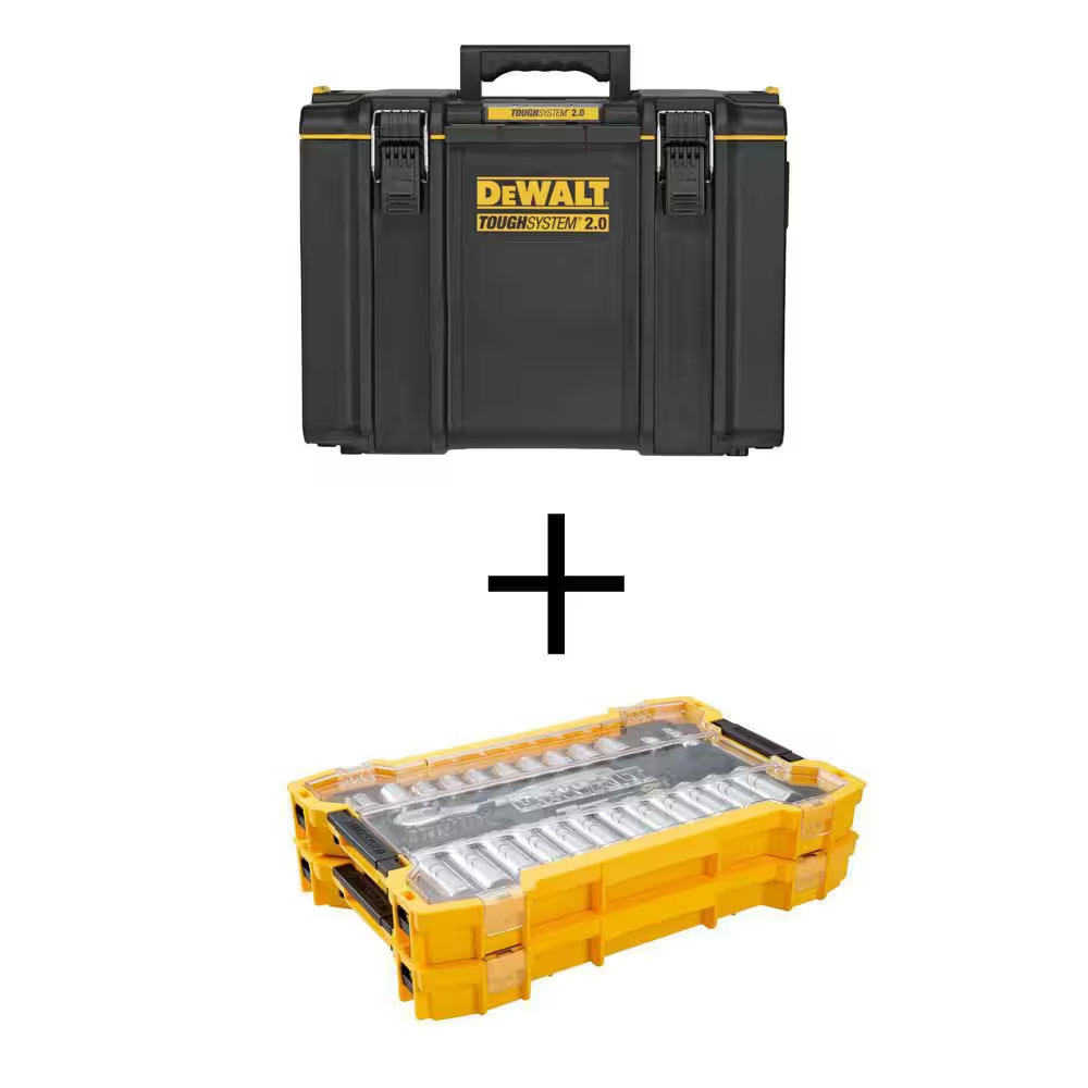 TOUGHSYSTEM 2.0 22 In. Extra-Large Tool Box and 1/4 In. and 3/8 In. Drive Mech T