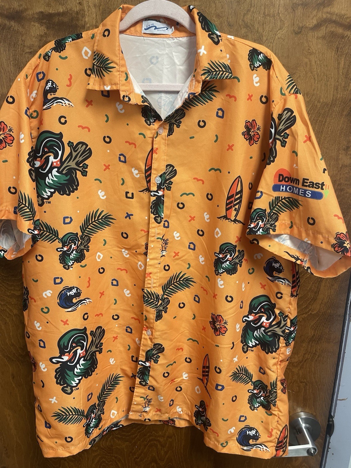 BWM Global Kinston Wood Duck Minor League Mens Size 2XL Hawaiian Shirt New