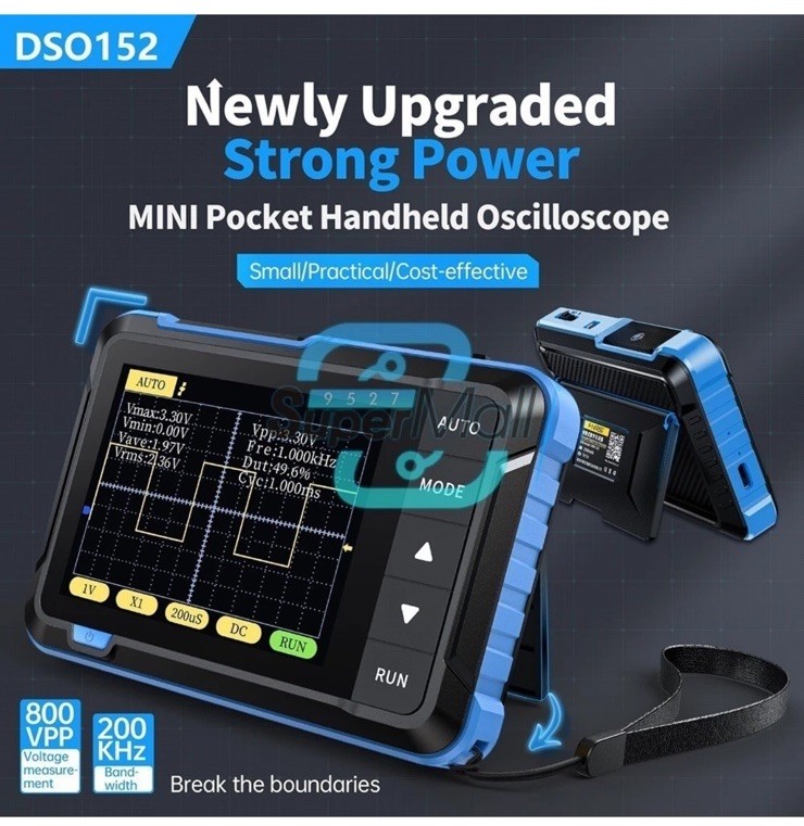 FNIRSI DSO152 Handheld Mini Oscilloscope Type-C Portable Digital Oscilloscope US