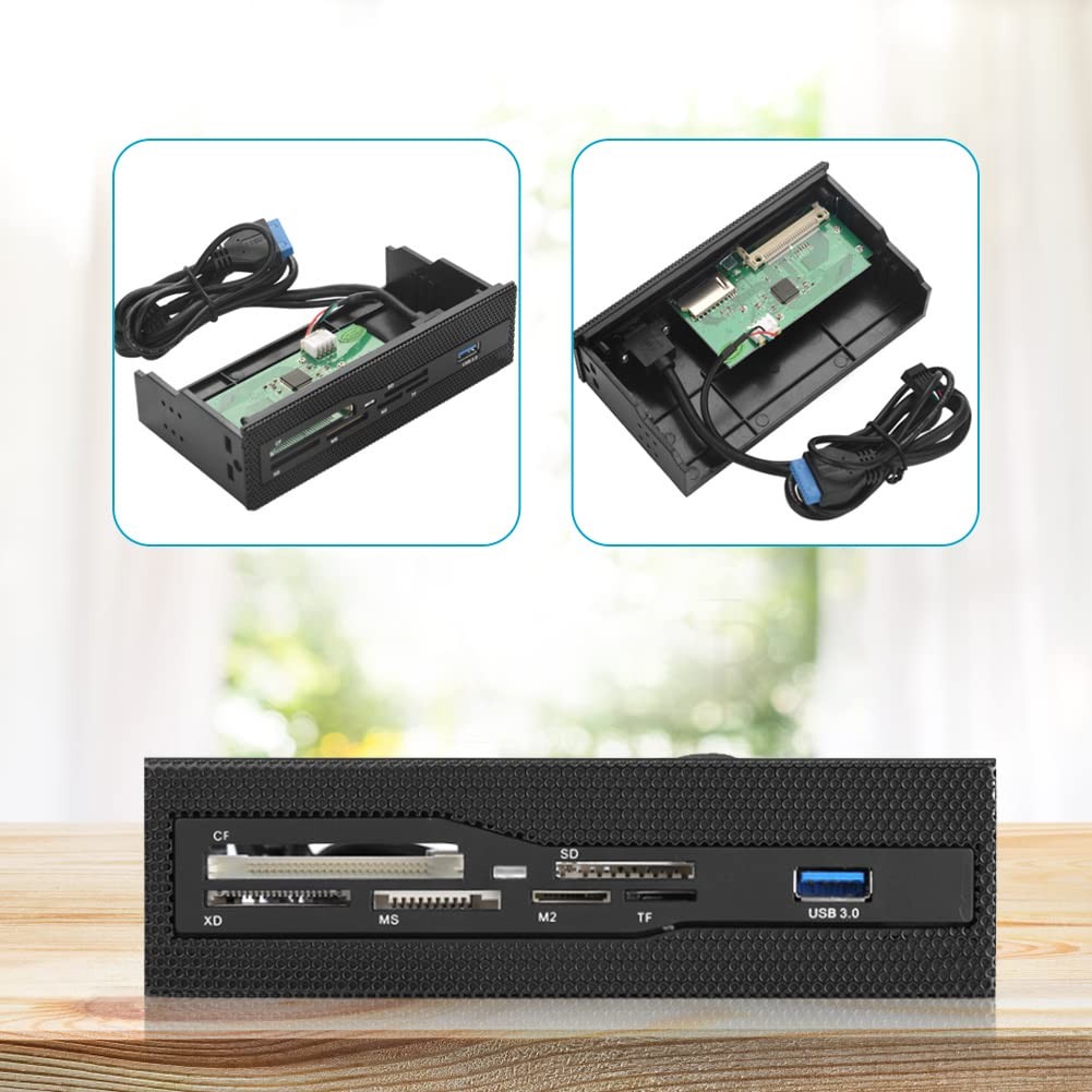 Internal Card Reader PC Dashboard 5.25 Inch Drive Bay Front Panel USB 2.0
