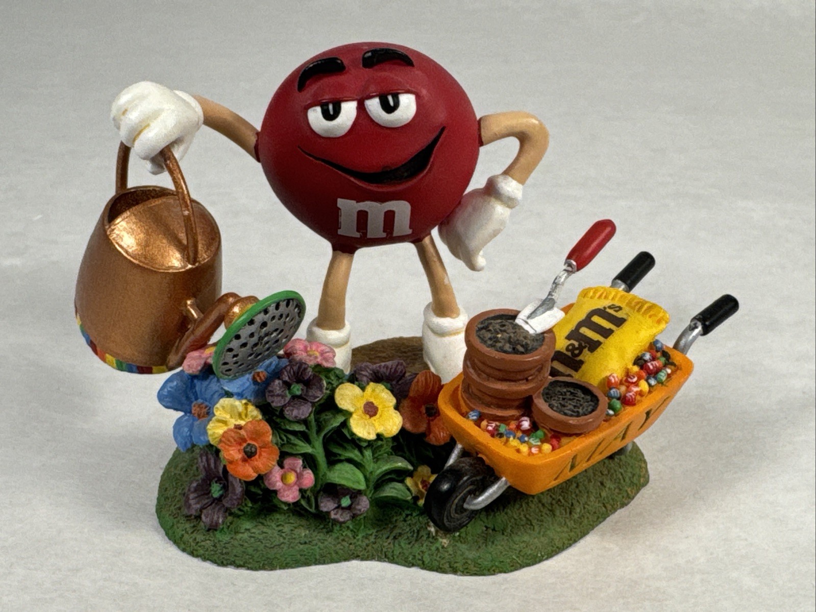 RETIRED Danbury Mint M&M "MAY" Perpetual Calendar Monthly Red Figurine Gardening