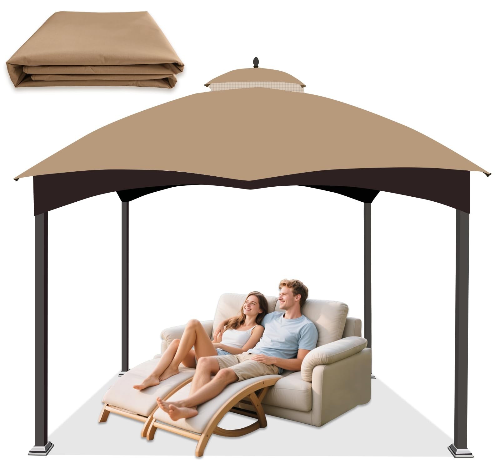10x12 Replacement Canopy Top for Lowe's Allen Roth 10' x 12' Gazebo Heavy Dut...
