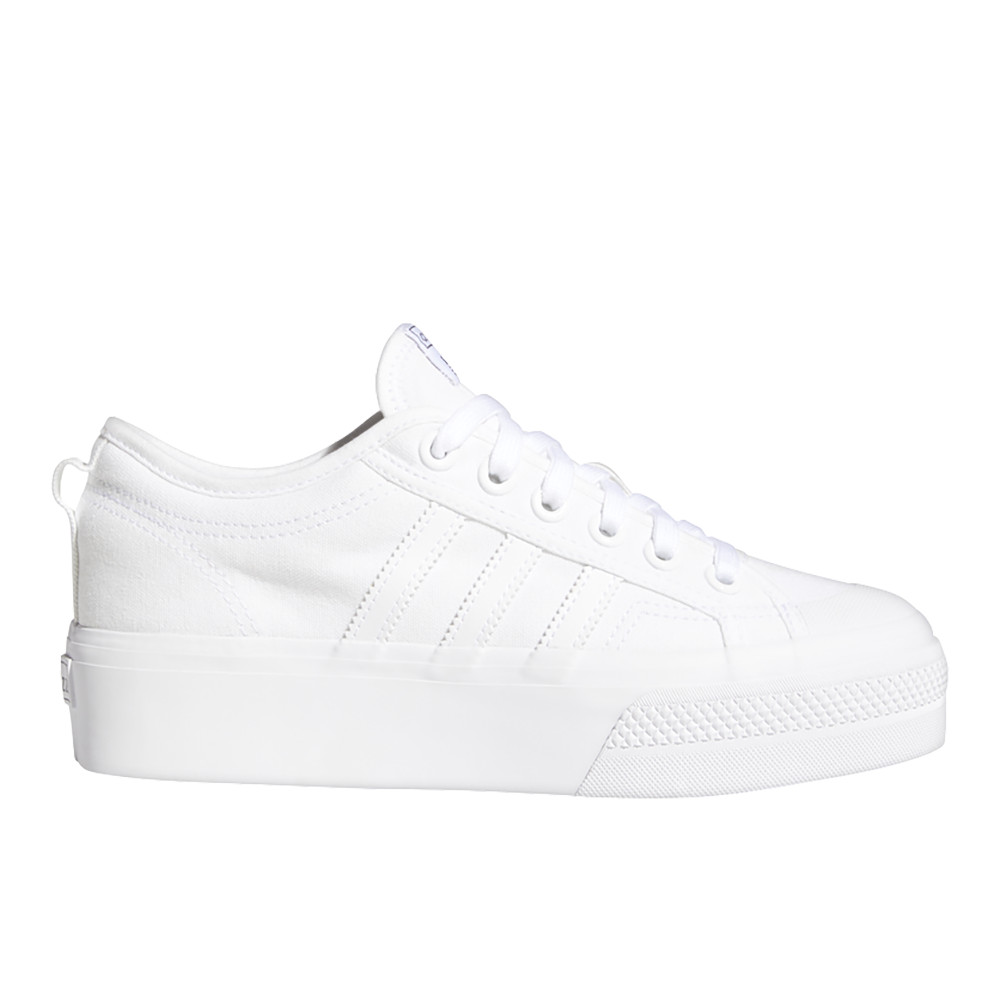 adidas Nizza Platform Lace Up  Womens White Sneakers Casual Shoes FV5322