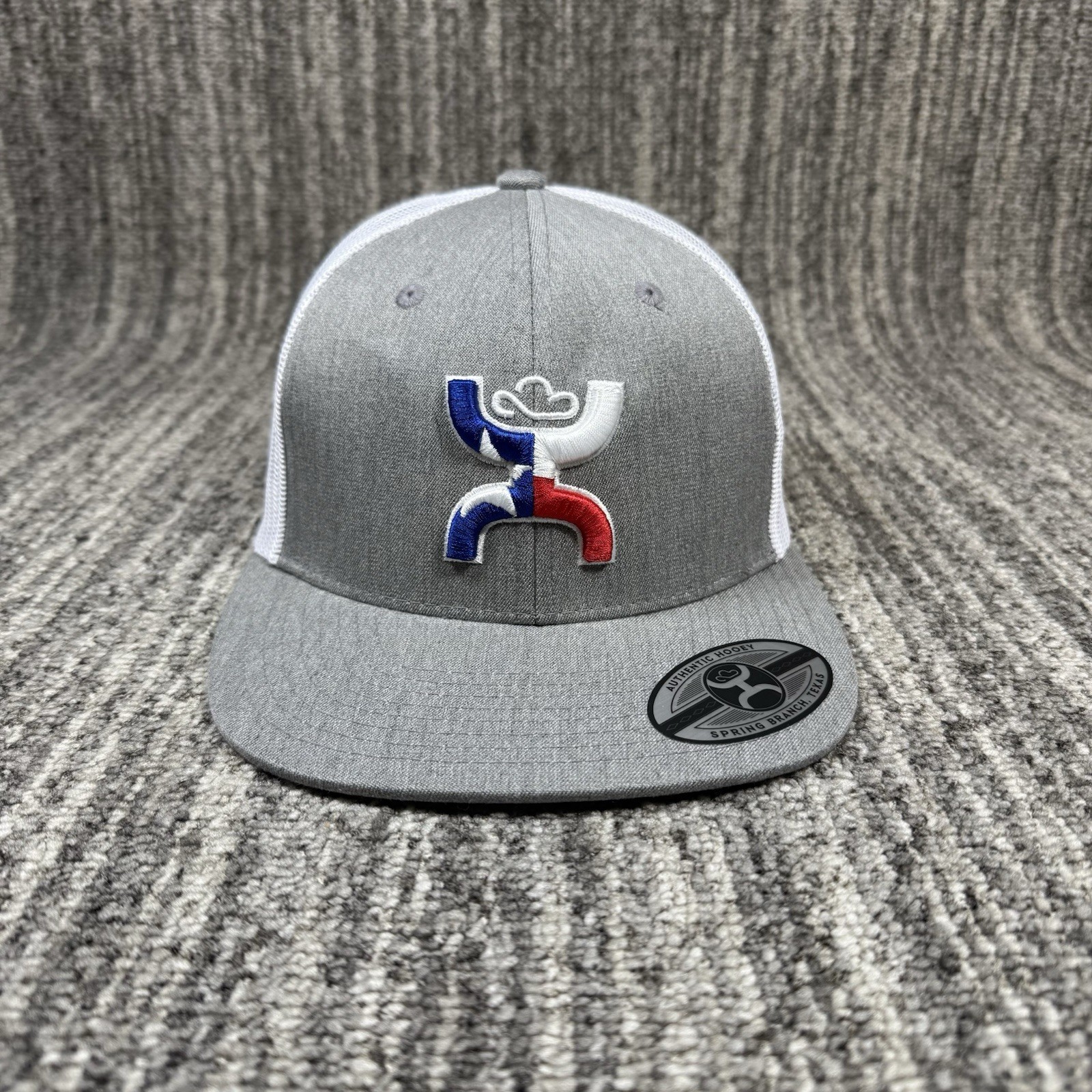 Hooey Texican Gray White Texas Snapback Hat Cap USA Flag - 2320T-GYWH