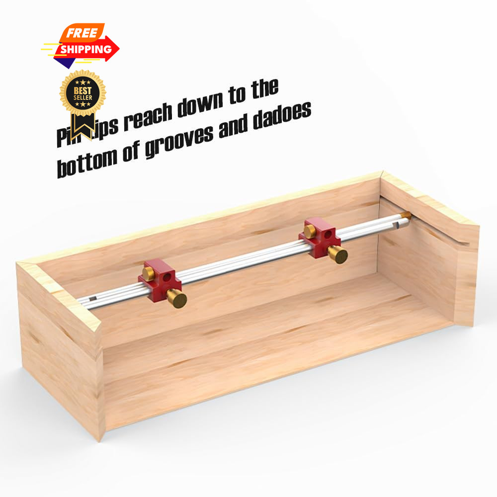 TOOLCOOL Versatile Modular Bar Gauge System Woodworking Tool Set silver