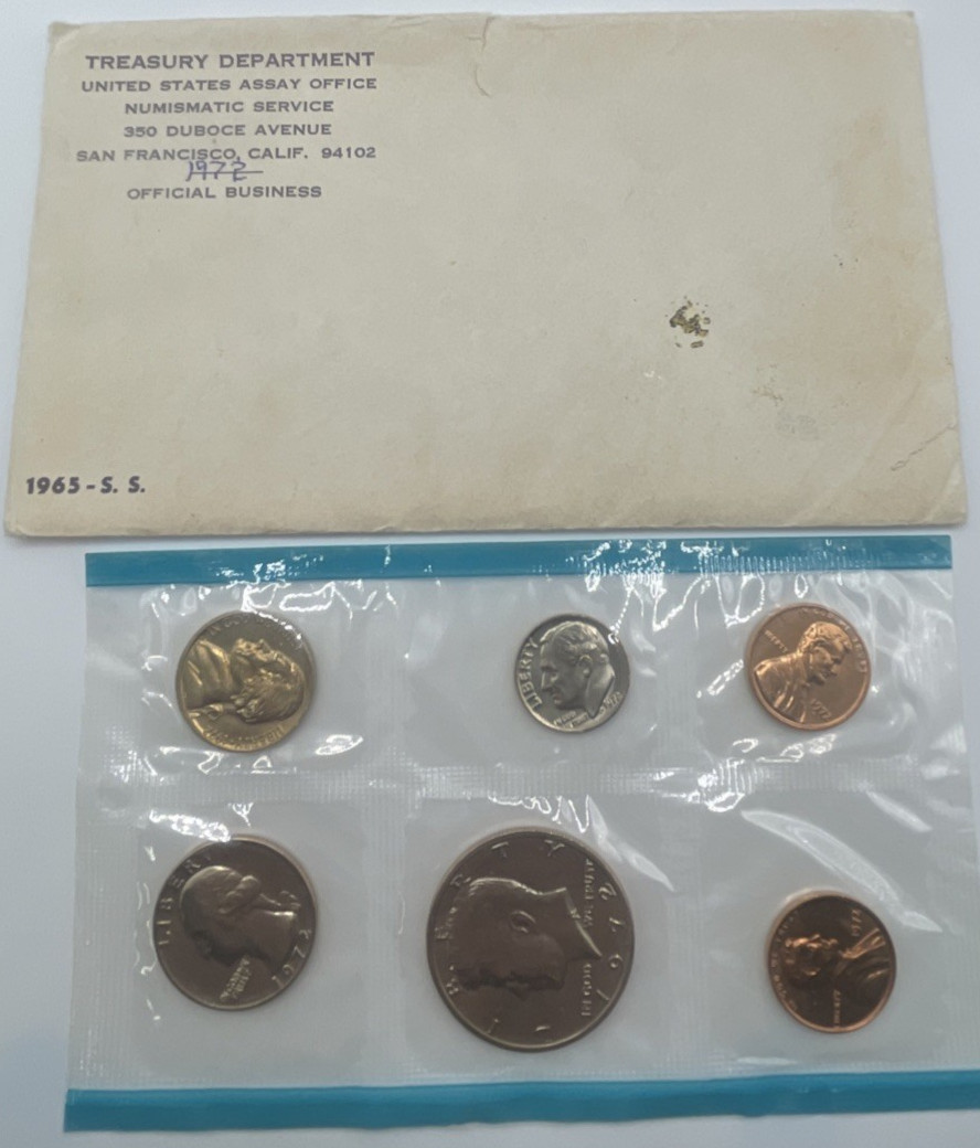 1972 U.S. Mint Uncirculated Coin Set – Mint Cello Packaging