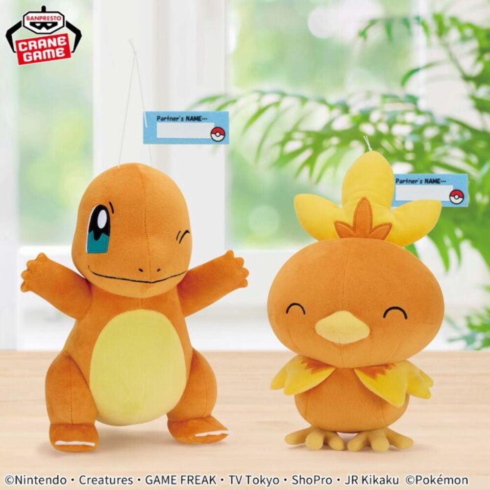 Pokemon Partner Mofugutto Charmander & Torchic Plush