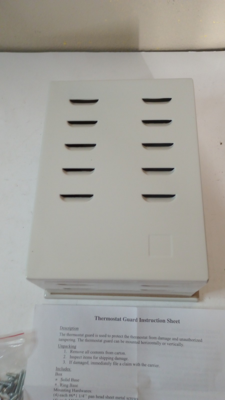 Thermostat Guard Steel Enclosure w/Lock & Key