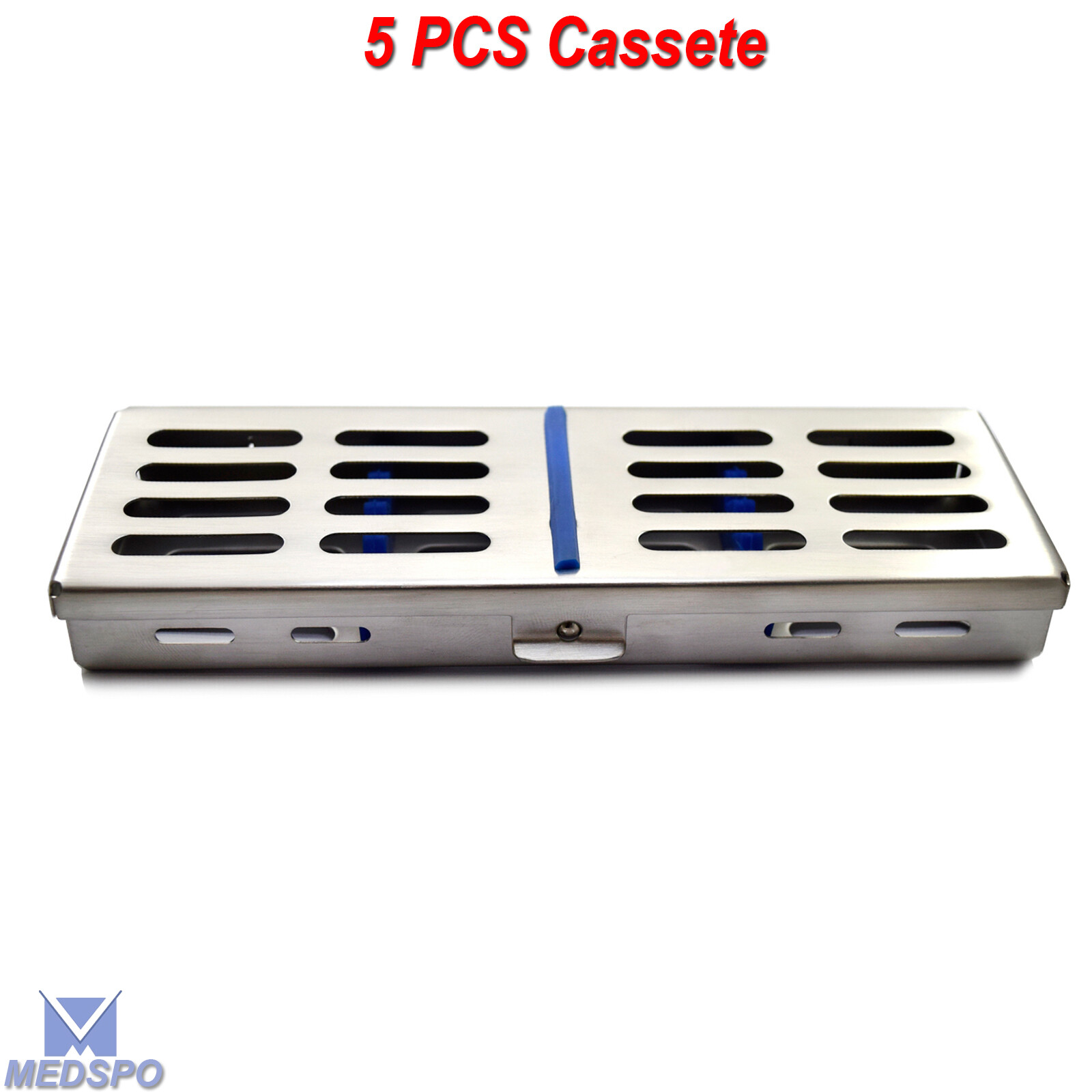 Stainless Steel 7 Pcs Dental Instruments Mesh Tray Cassette Sterilization Box