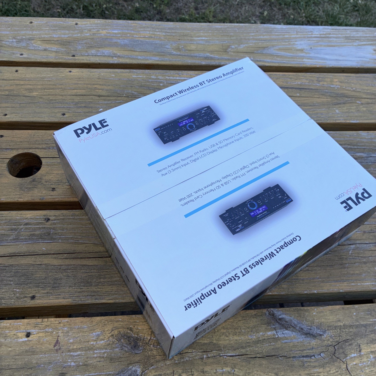 Pyle Compact Bluetooth Stereo Amplifier-Home Desktop Stereo Receiver System