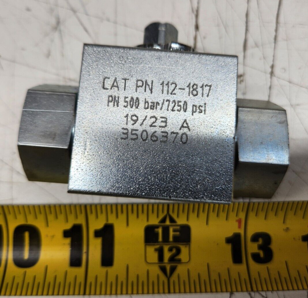 CAT Valve 112-1817 9/16-18" Straight Threaded O-Ring Ball Valve W/O HANDLE Steel