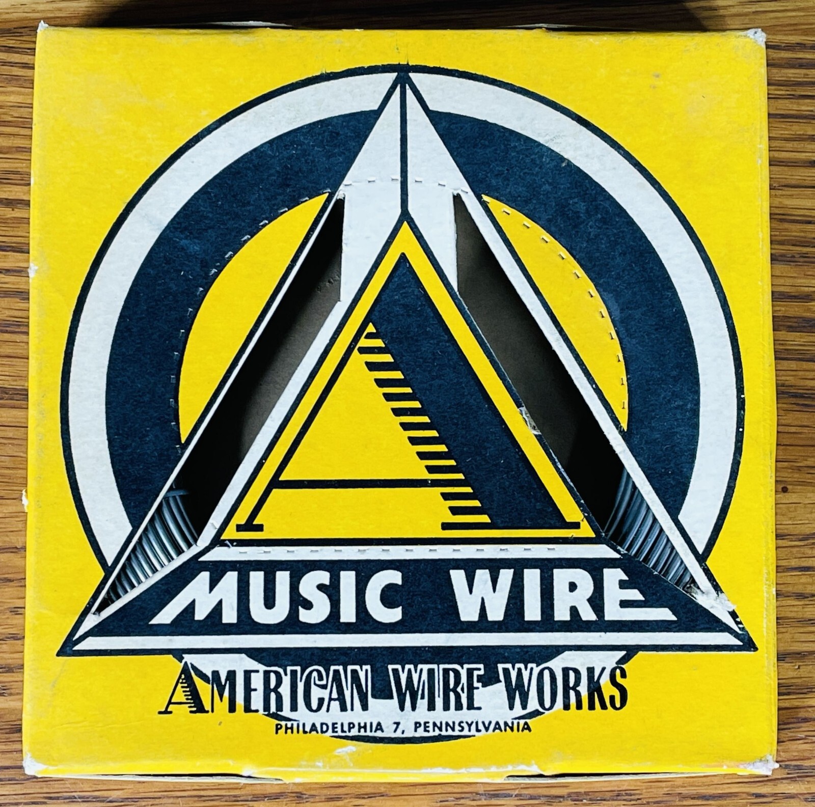 VINTAGE MUSIC WIRE AMERICAN WIRE WORKS NEW IN BOX NOS #26 SIZE 063 1 lb Metal
