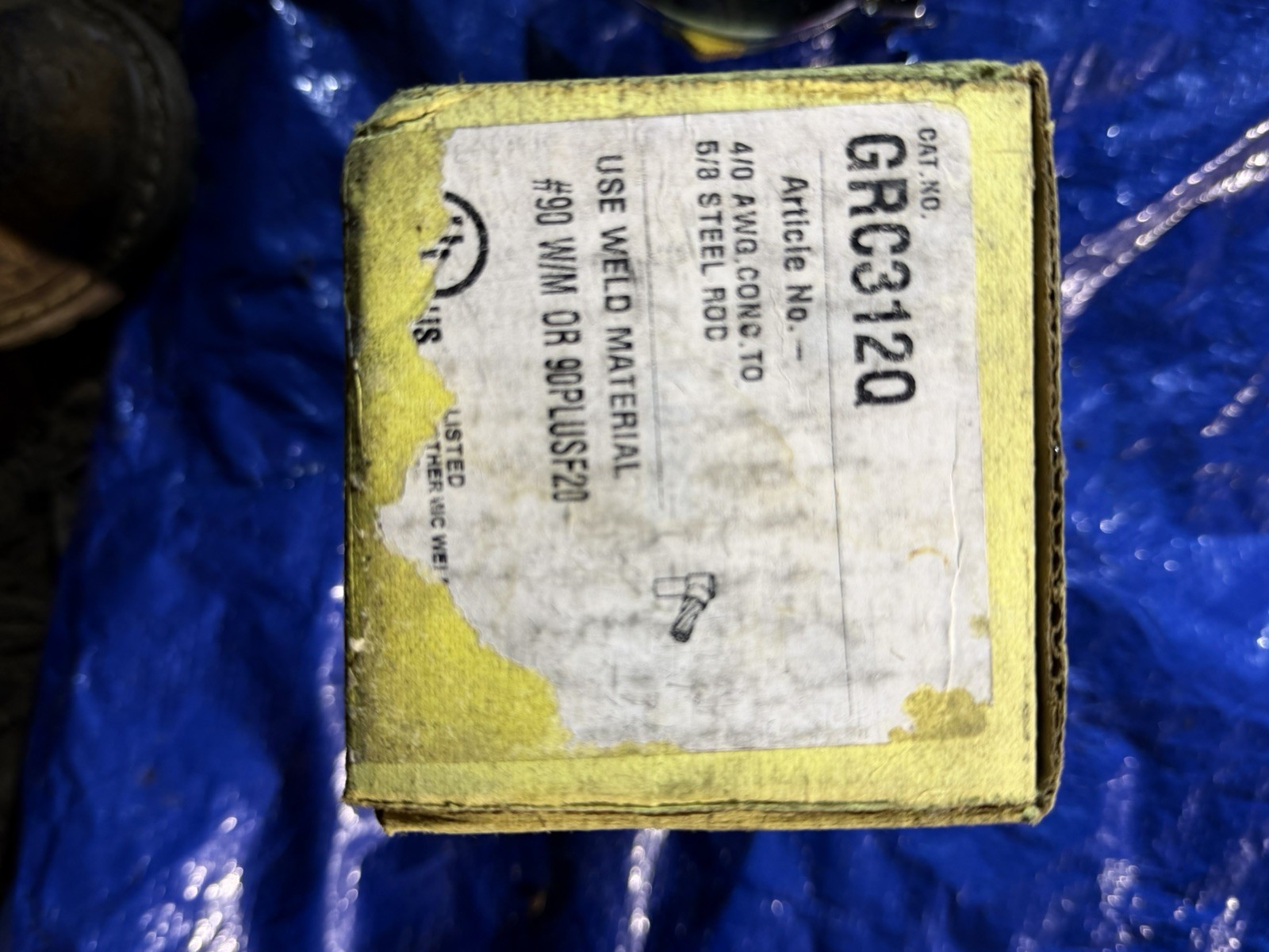 NVENT ERICO CADWELD grc312q 4/0 connector to 5/8 steel rod 90 m/m new in box