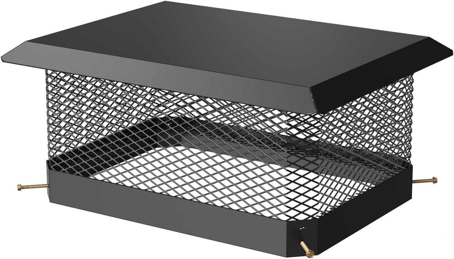 Galvanized Steel Chimney Cover Single Bolt-On Mesh Chimney Caps Weatherproof