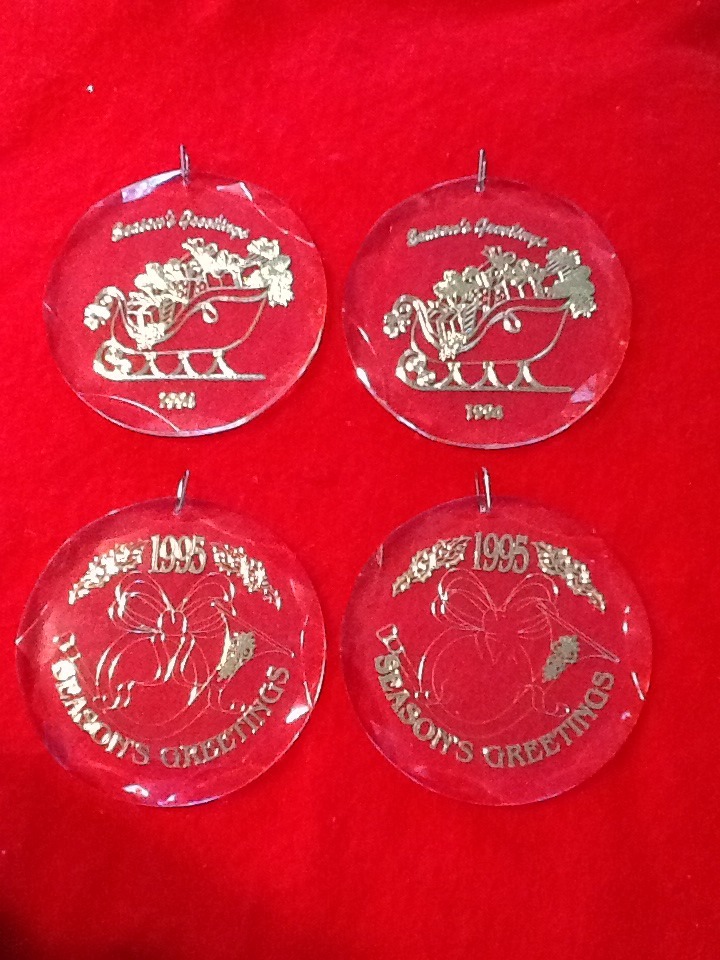 Lot Of 4 Holiday Collections Ornaments 1994 1995