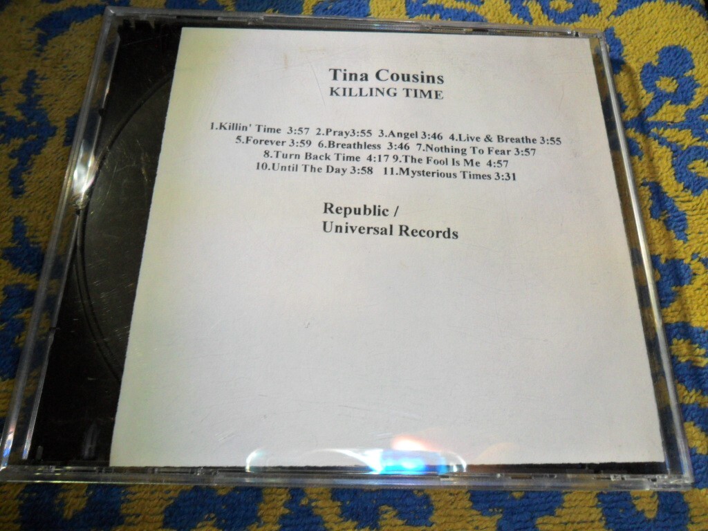 TINA COUSINS - KILLING TIME - 2000 RECORD COMPANY PROMO - PRE-RELEASE CD
