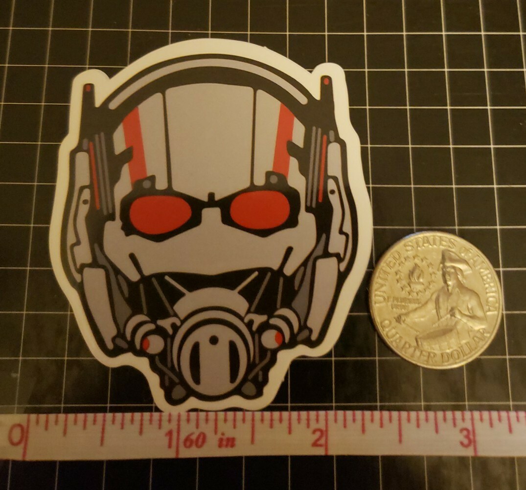 Marvel Comics Antman Helmet Logo Vinyl Decal Sticker Laptop Phone Flask