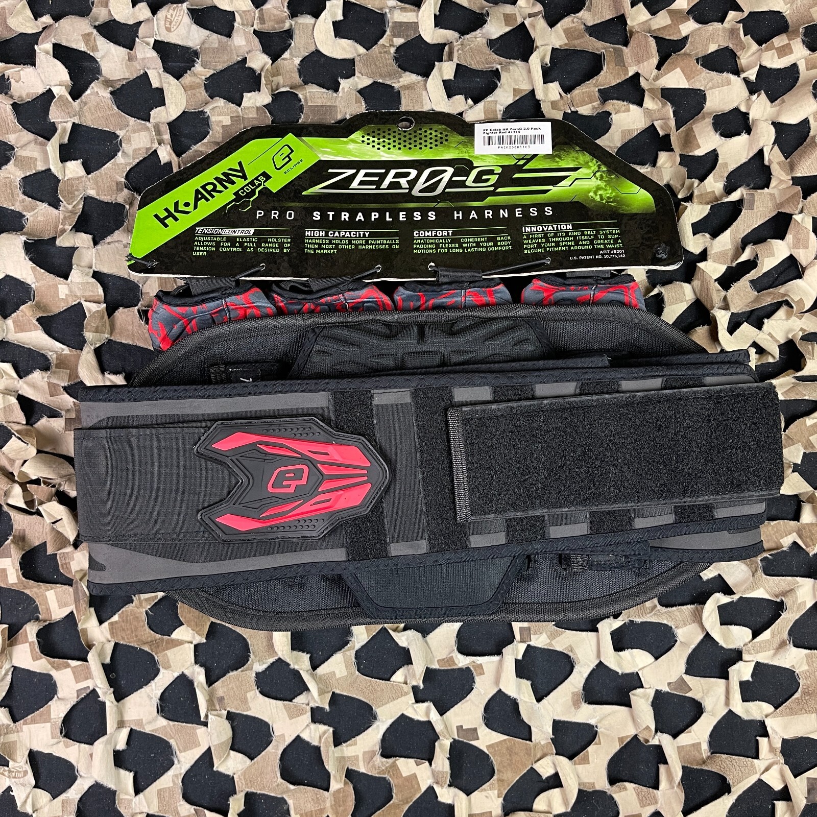 NEW Planet Eclipse Zero-G 2.0 4+3+4 Paintball Harness - Fighter Red