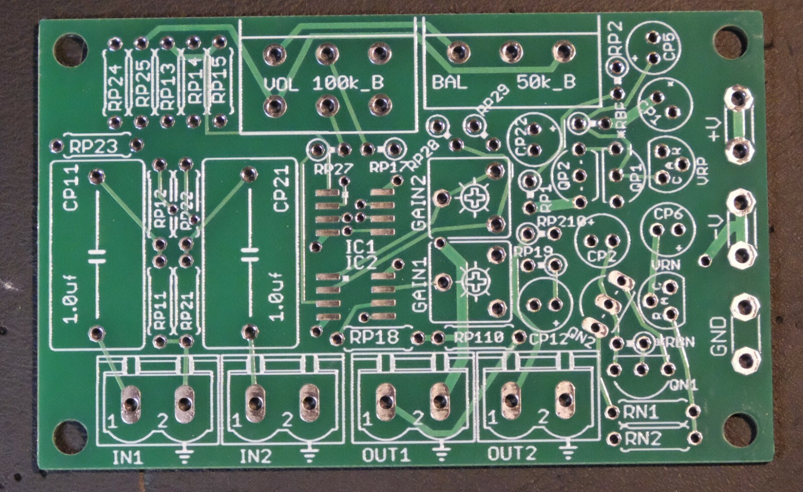 DIY Audio - Stereo PreAmp PCB - Bare PCB + Support Documents, Not a Kit