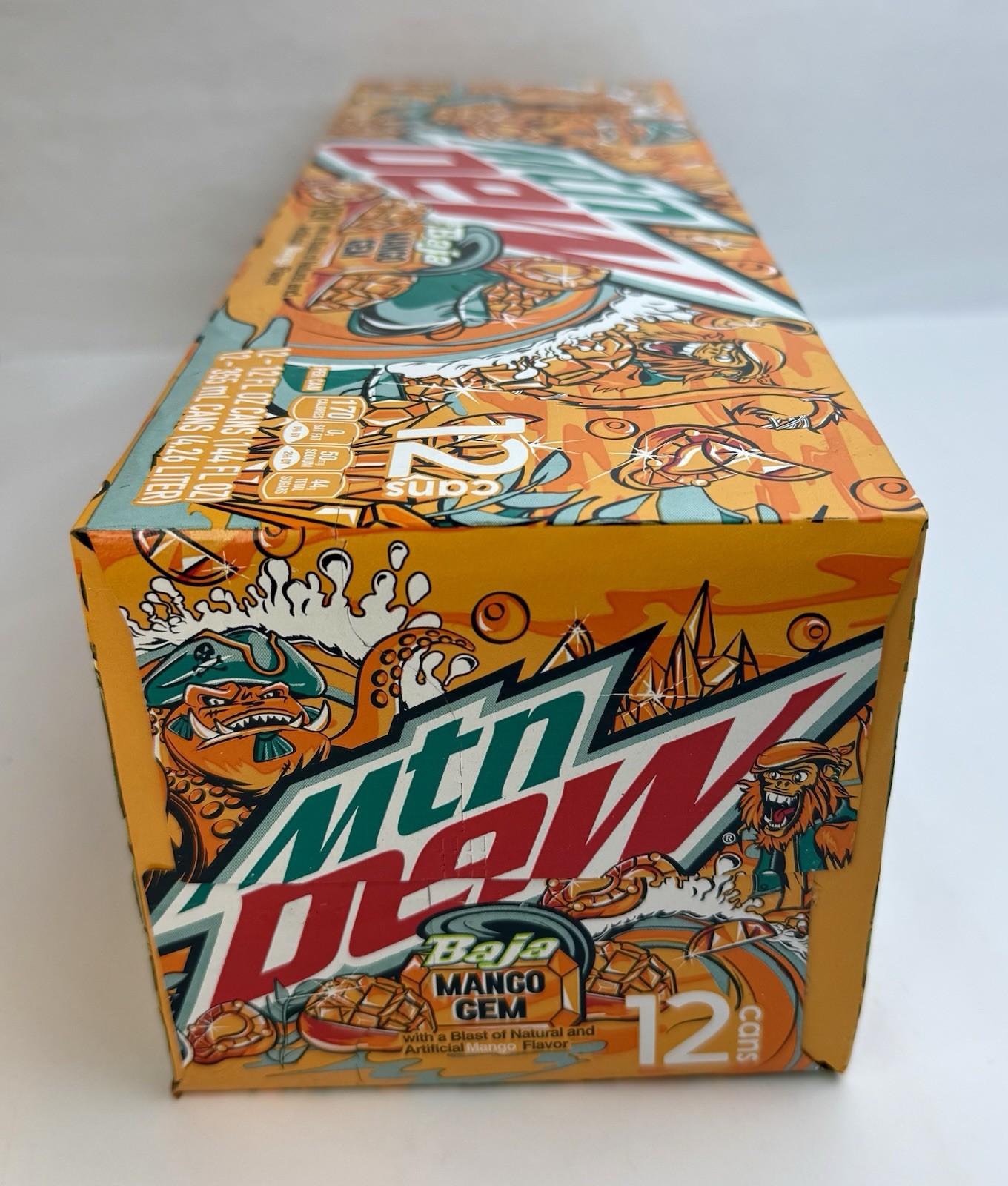 2022 Mtn Dew Baja Mango Gem 12 Pack Sealed Box Discontinued Mountain