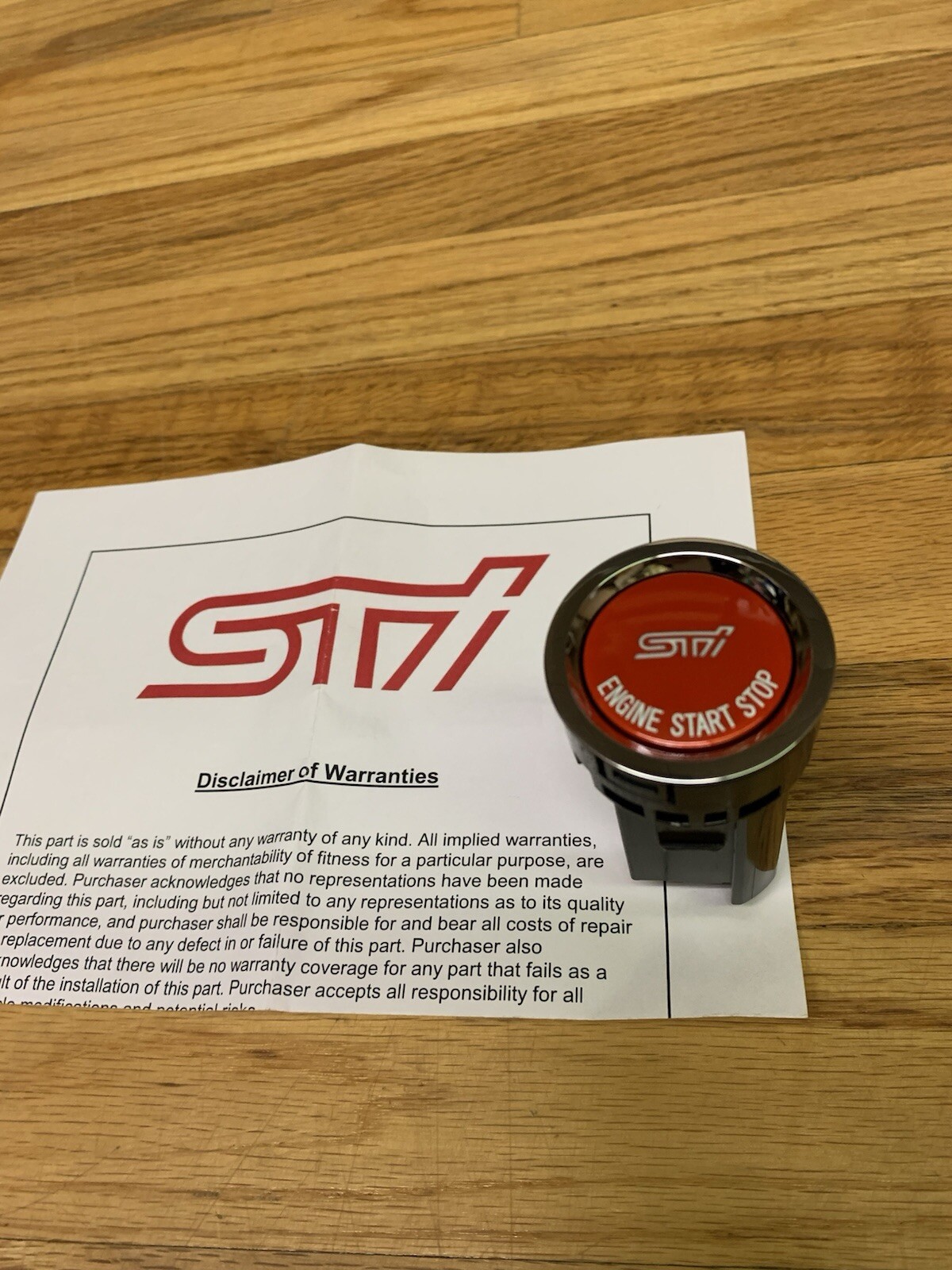 Push Start Button Without Status Light for Subaru BRZ STI - ST83031ST021