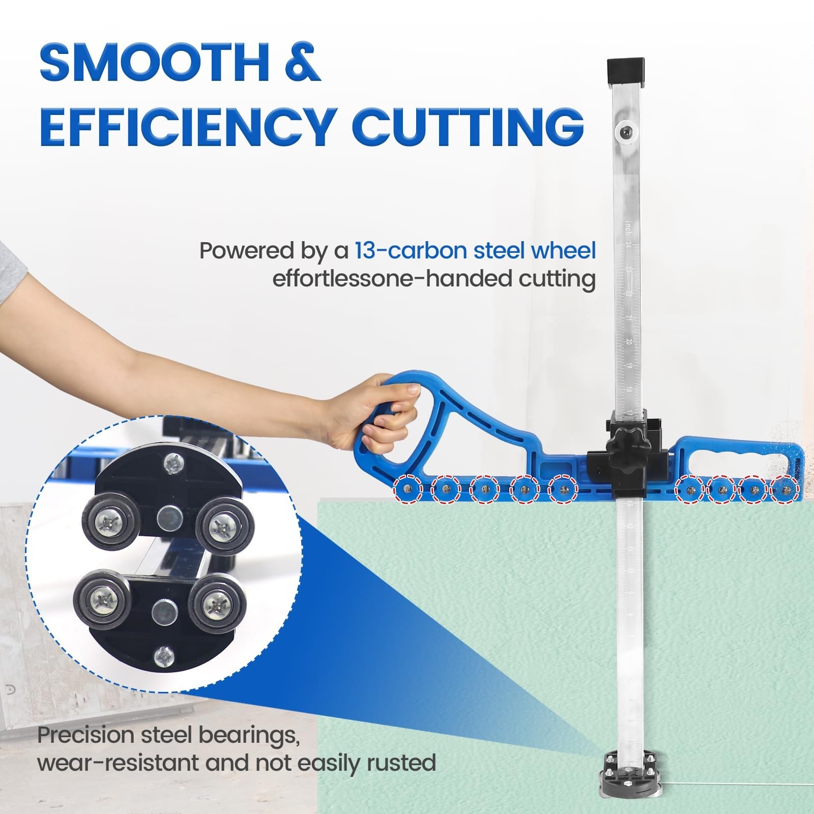Drywall Cutting Tool, Foldable Drywall Cutter, Gypsum Board Cutter with 12pcs...