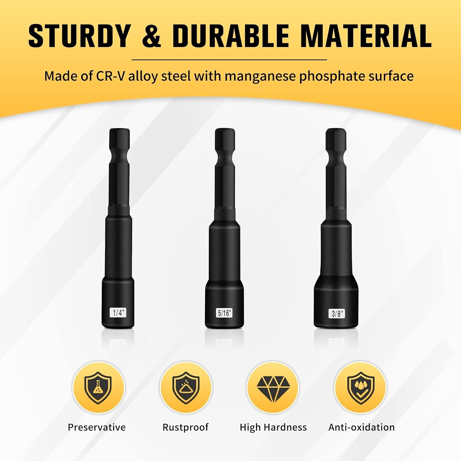 1/4" Magnetic Nut Driver Set: Hex Shank with Strong Magnet for Precision