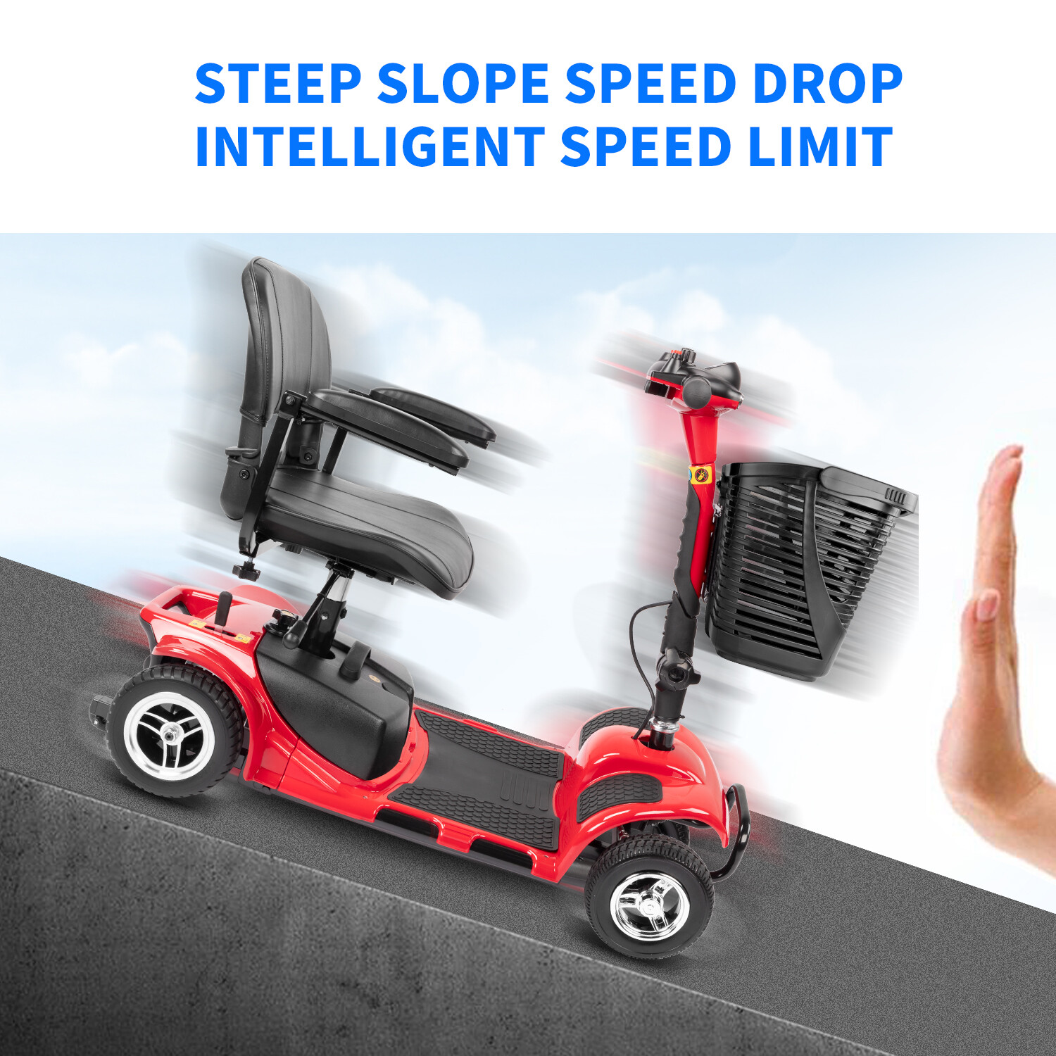 4 Wheel Mobility Power Scooter Electric Folding for Seniors Travel Wheelchair US