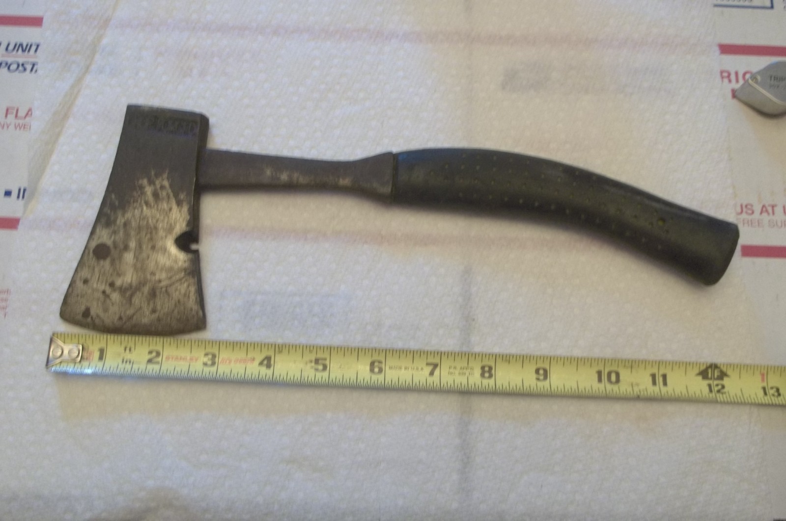 Drop Forged Hatchet Rubber Handle Nail Puller 11 3/4 INCHES LONG