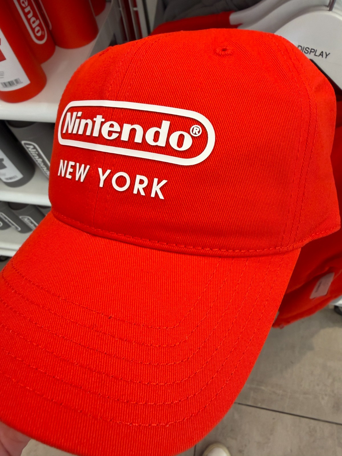 Nintendo World New York - NY Mario Pokemon Link Zelda Official Logo Hat Cap RED
