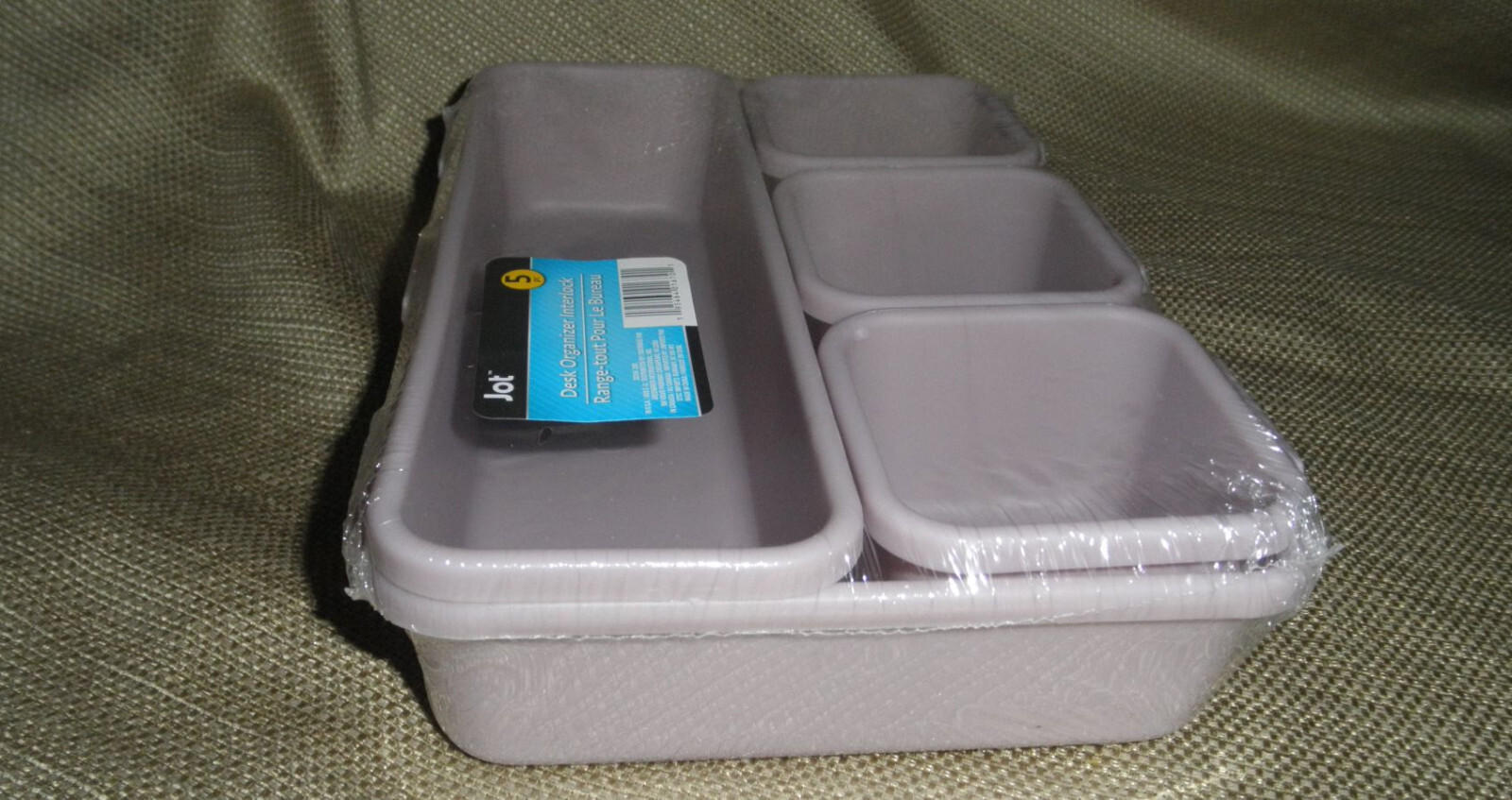 NEW by JOT, DESK ORGANIZER INTERLOCK 5 PIECES (LIGHT PURPLE) OFFICE, PLASTIC