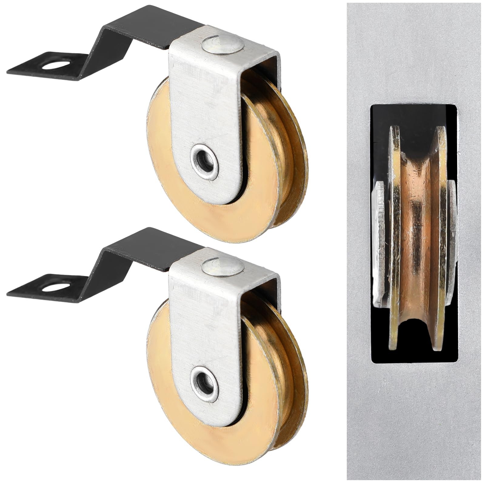 Threlaco 2 Pack Sliding Screen Door Tension Spring with Roller as shown