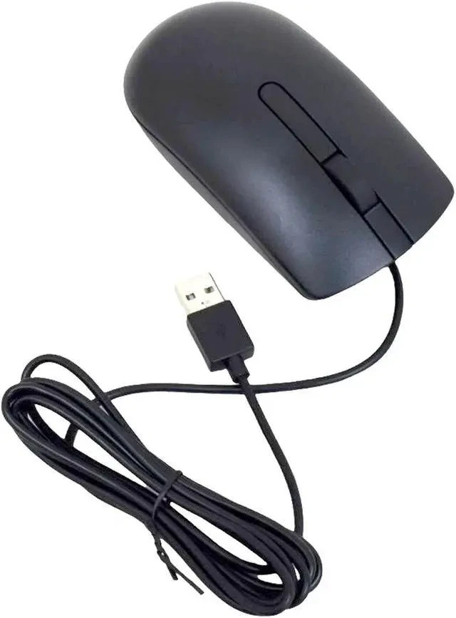 Dell Desktop Optical Mouse MS116T1 Black Wired USB W/ Scroll Wheel Genuine OEM