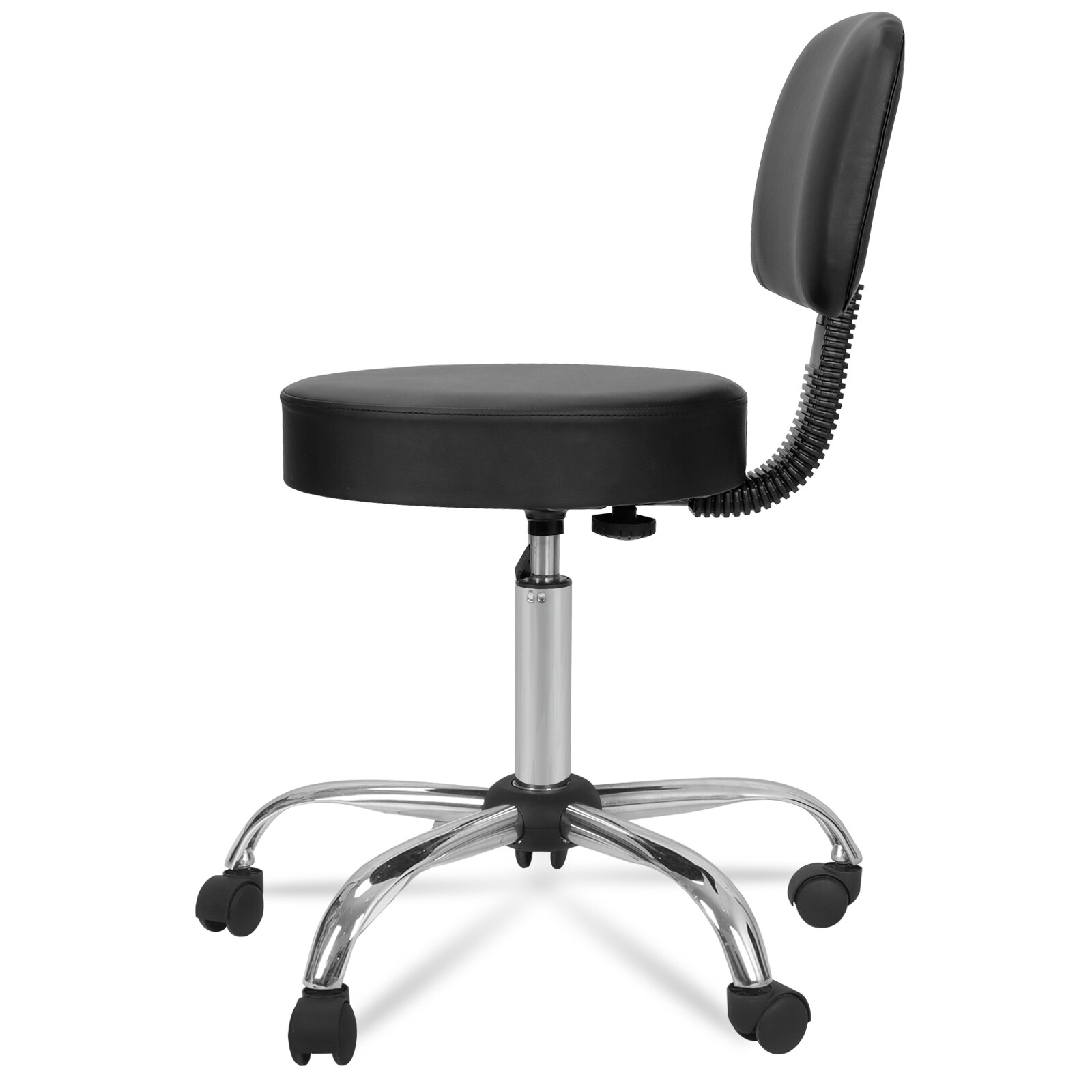3X Adjustable Salon Stool Hydraulic Rolling Chair Facial Massage Spa W/Back Rest