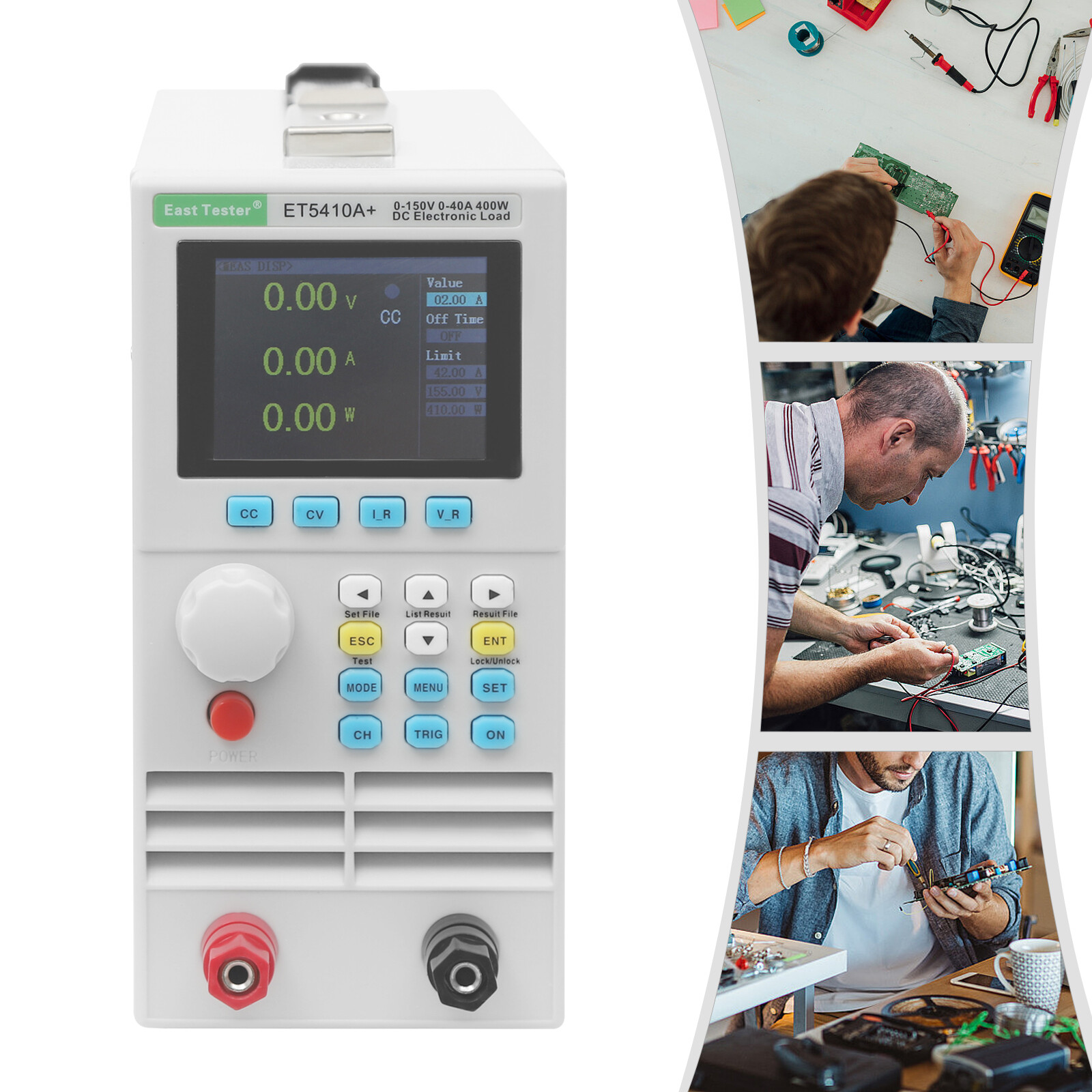 High Accuracy DC Electronic Digital Load Tester Single Channel 150V 0-40A