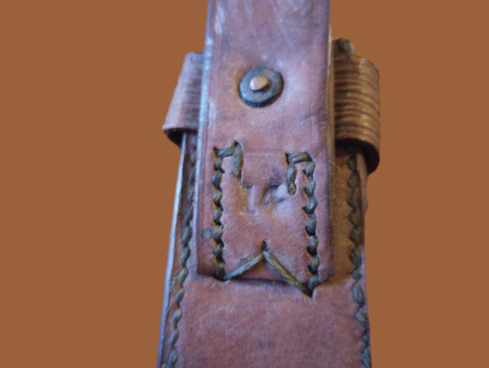 WWII BRITISH MILITARY LEATHER MACHETE CASE DATED 1945 ORIGINAL