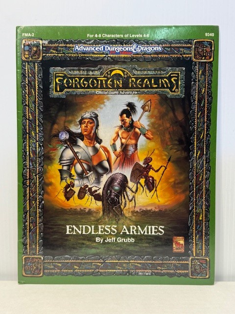 Endless Armies Forgotten Realms D&D Advanced 2nd Edtion scenario Book TSR9340